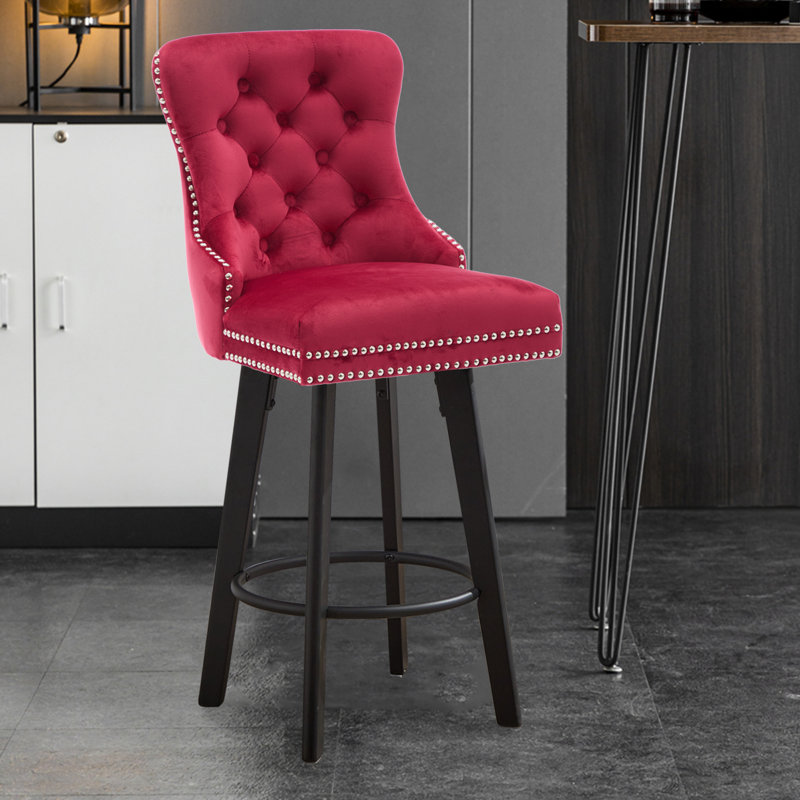 Tabourets de bar pivotants Modern, Jaune, 1