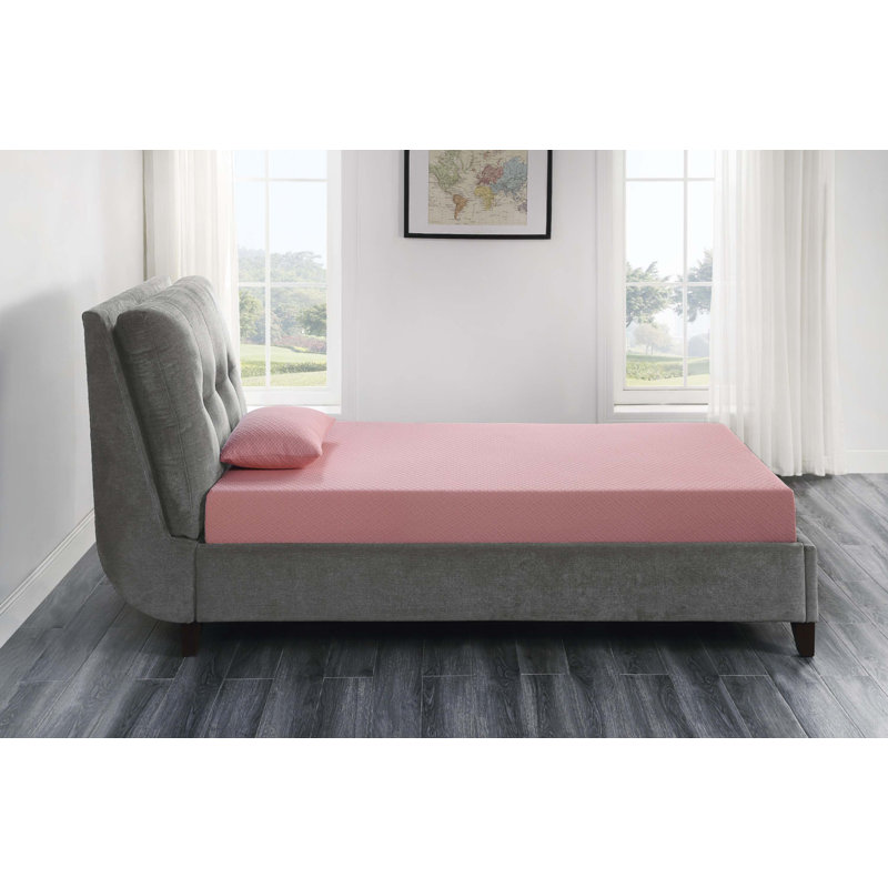 Ensemble de matelas simple 7 pouces et de coussins en mousse viscoélastique imprégnée de gel