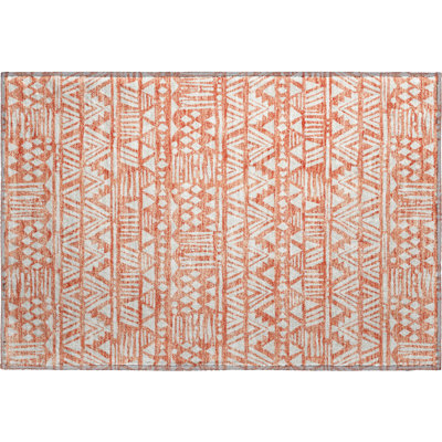 Premium Machine Washable Prisco Coral Rug