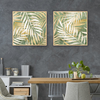Golden Palms I & II R par Studio Arts, art mural encadré