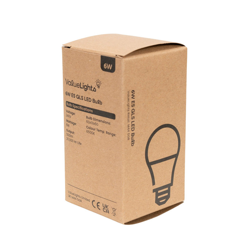 Mcmahan 6W A19 LED Light Bulb, Cool White