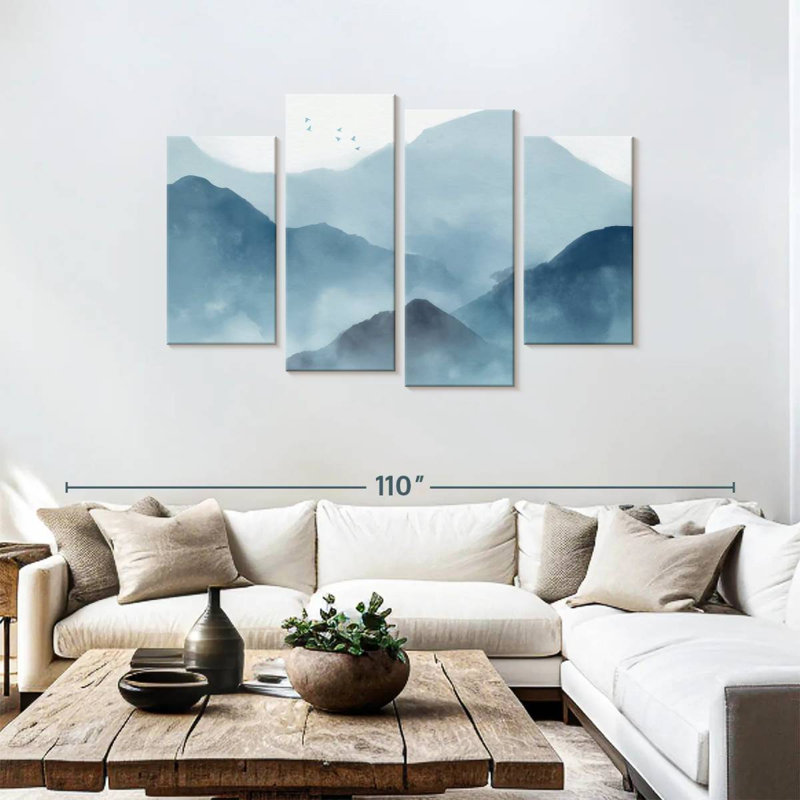 Alvord Abstract Mountain Range, 48" H x 75" W