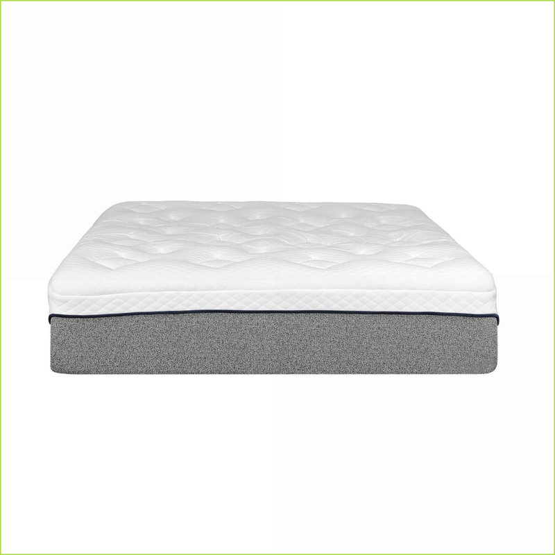 Matelas Matelas pour lit très grand en mousse viscoélastique gélifiée avec housse en jacquard double 13 po | Polyester | Gris clair
