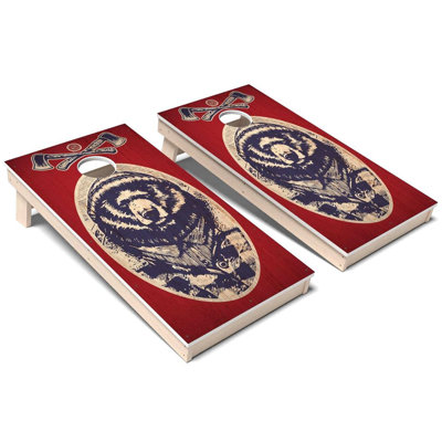 Ensemble de planches de cornhole composites Americana Red White & Bear