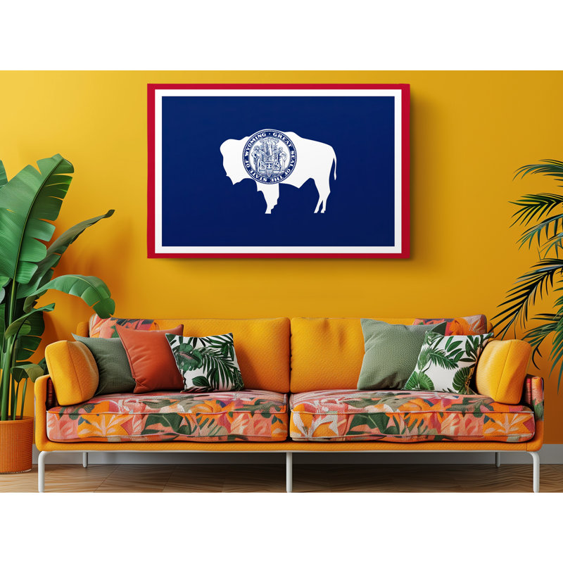 «Wyoming State Flag», impression sur toile tendue, L 24 po x H 16 po