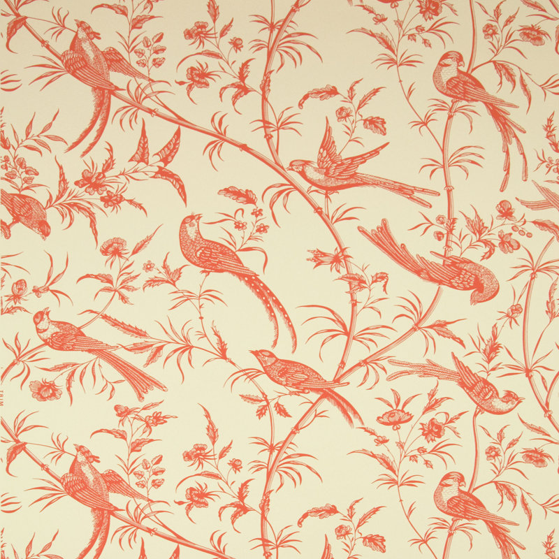 Bengali 30' L x 27" W Wallpaper Roll, Rose
