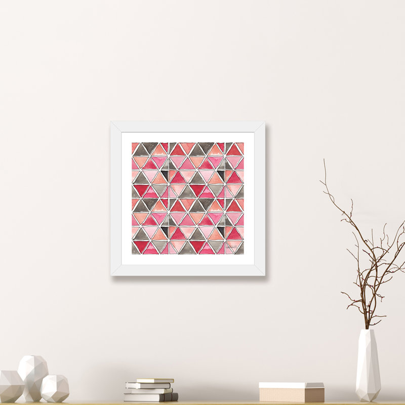 « chic accents pattern », art, H 24 po x l 24 po x P 1 po, Papier avec cadre blanc