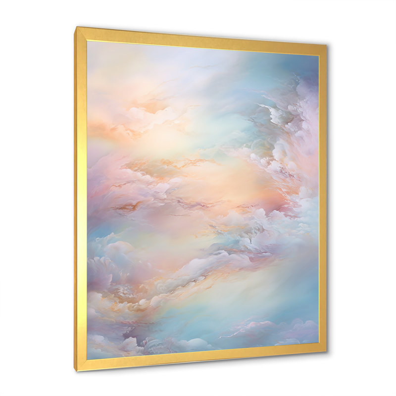 «Clouds Charm», art mural sur toile, H 44 po x l 34 po x P 1,5 po, Cadre doré simple