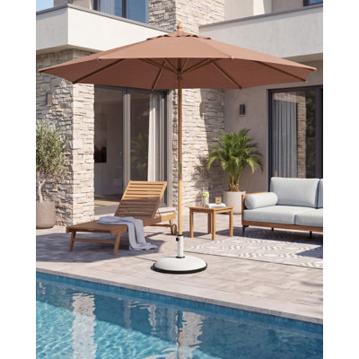 Toscana 270 cm W X 270 cm D Octagonal Market Parasol with Pulley Lift