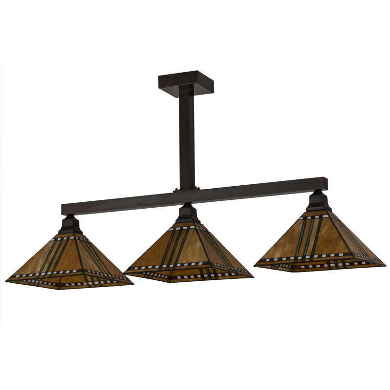 Finkel 3 - Light Pendant, 26" H x 48" W x 13" D, Craftsman Brown