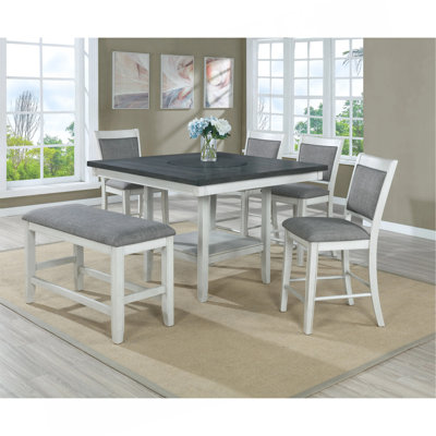 Table de salle à manger à hauteur de comptoir de style contemporain 1Pc