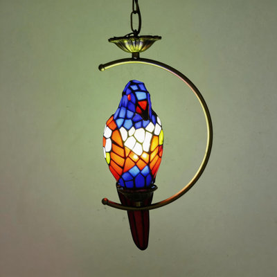 Luminaire suspendu en verre coloré