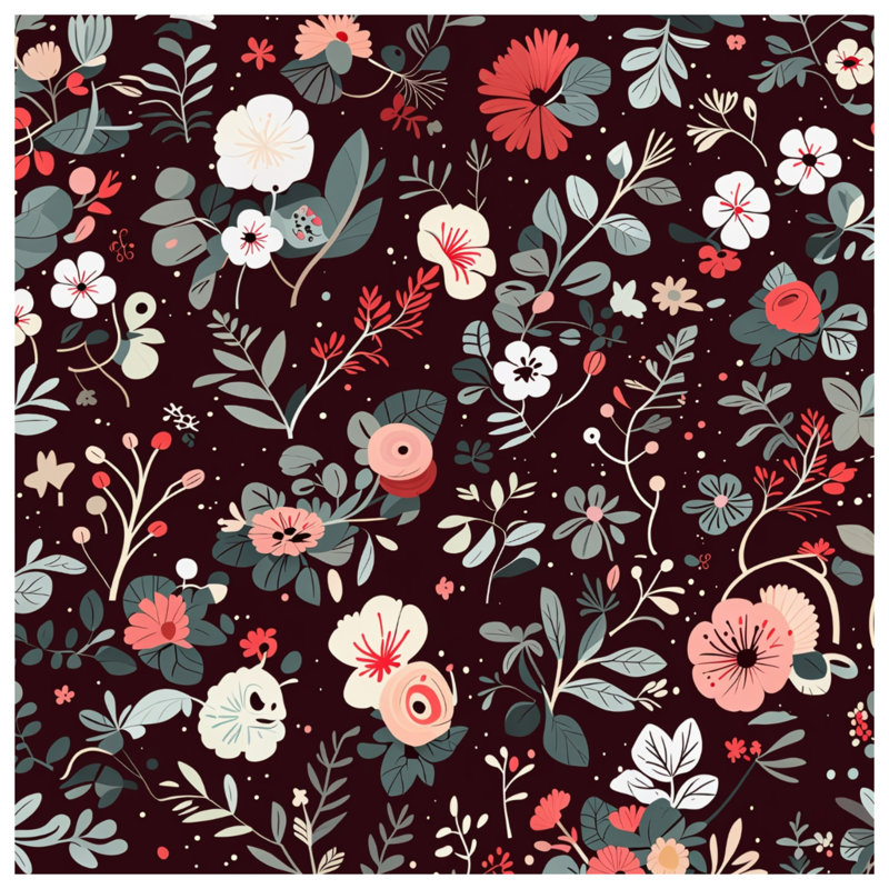 Tapis de bain floral, 34 po L x 21 po L