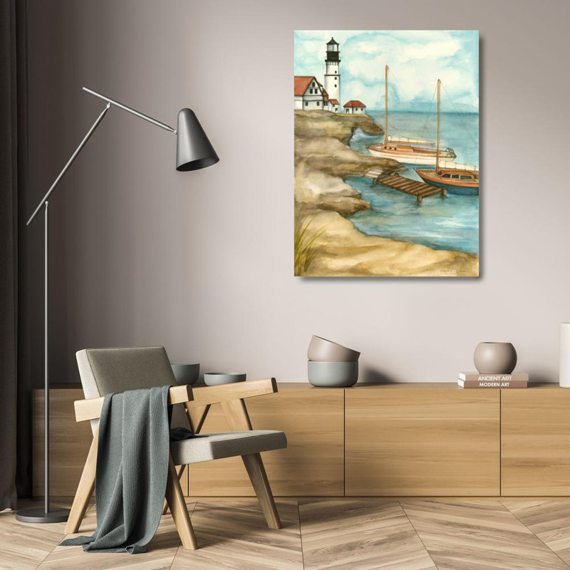 «Breakwater Bay Goldberger», art sur toile tendue par Jennifer Gallery, Shoreline Dock I, H 24 po x l 19 po