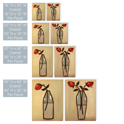 " Minimalist Rose I/II " by Norman Wyatt Jr. 2 - Pieces
