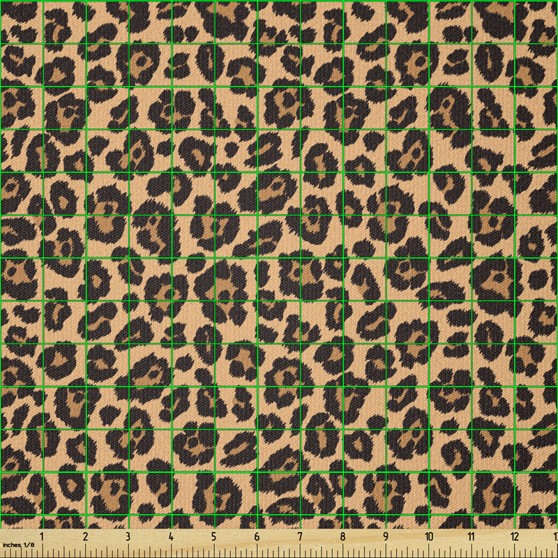 Derman Leopard Texture Illustration Exotic Fauna Multi-Purpose Fabric