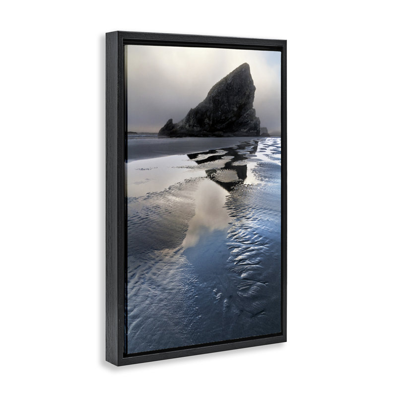 Cadre flottant Pistol River Seascape, design par Celebrate Life Gallery, H 31 po x l 21 po, Cadre flottant noir de jais
