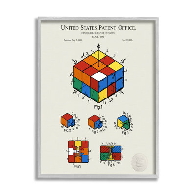 «Vintage Logic Toy Diagram» par Karl Hronek, impression sur toile