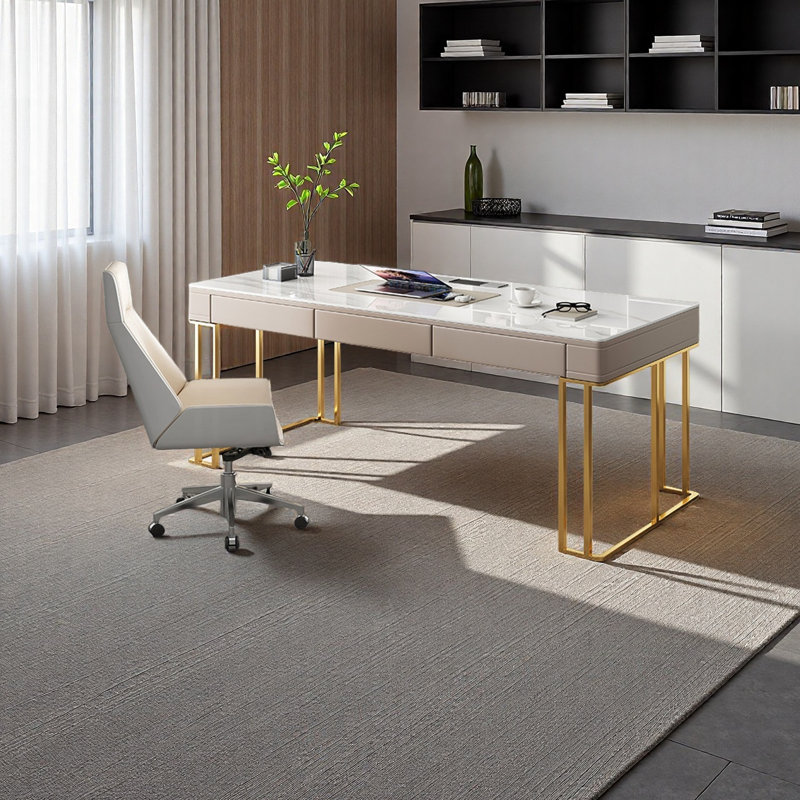 Bureau de rangement moderne de luxe, H 29,52 po x l 78,74 po x P 27,55 po