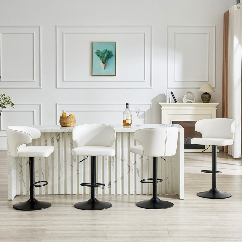 Chaise de bar rotative moderne réglable, Noir