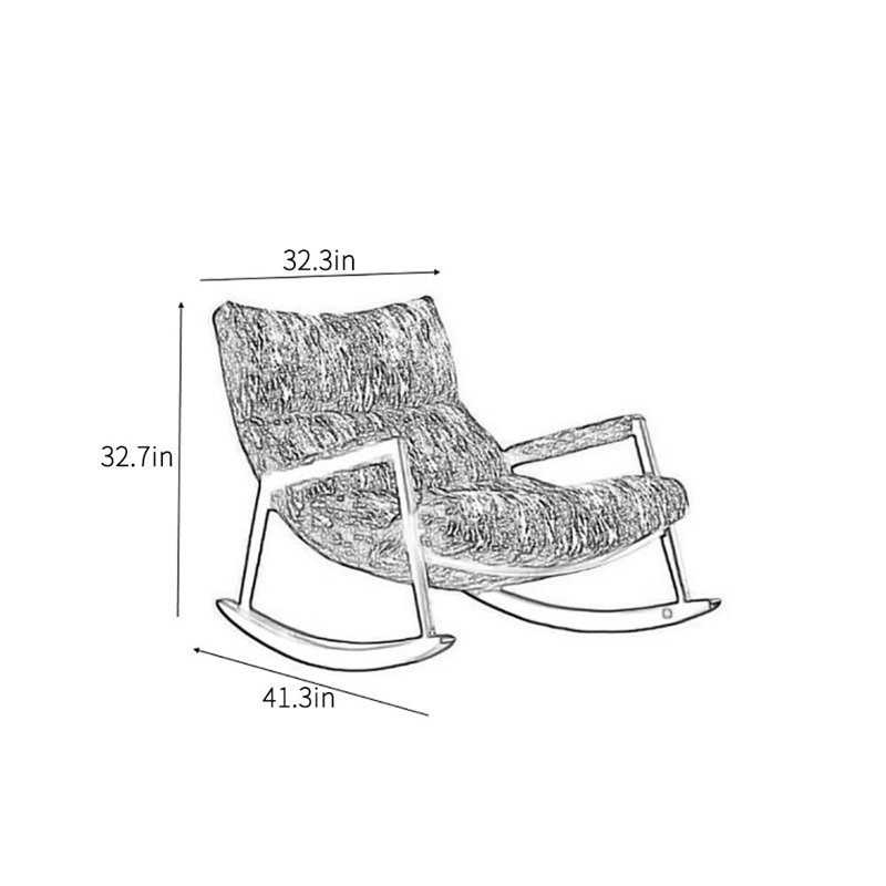 Chaise berçante en métal de style rétro