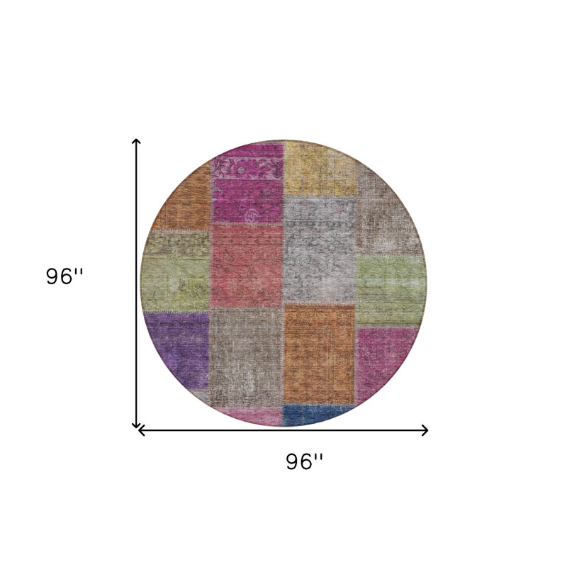 Tapis d'extérieur rond 8 pi