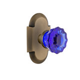 Cottage Plate with Crystal Cobalt Door Knob