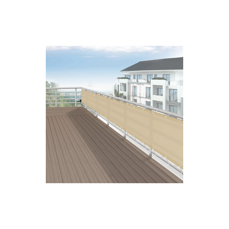 New Portland Privacy Fence, 65cm H x 300cm W, Cream