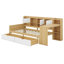 Lit de jour avec tiroirs de rangement et bibliothèque, lit d'angle avec bureau et tablettes, lit en forme de L multifonctionnel avec tête de lit convertible-1474832328-1474832330