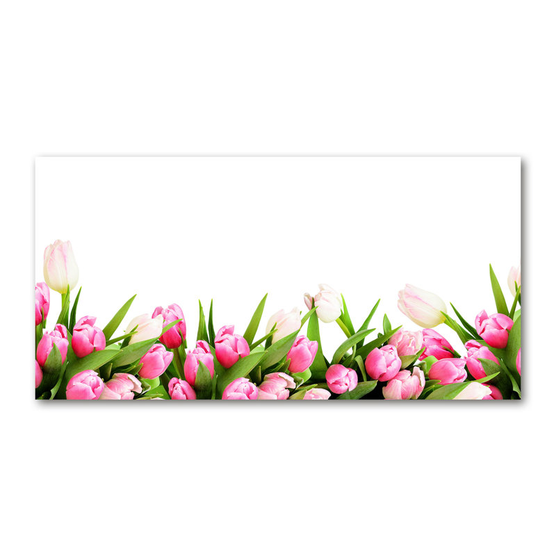 Pink Tulips - Wrapped Canvas Print, Canvas, 70cm H x 140cm W
