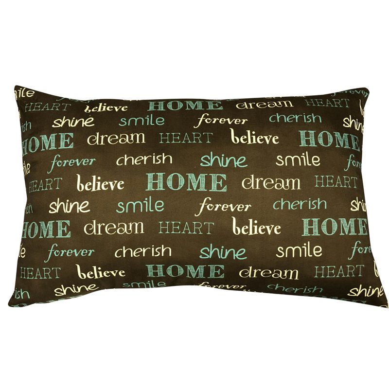 Coussin Stapp Inspire, 18 po x 28 po, Brun, Rectangle