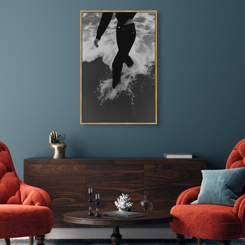 Crushing Foam Print by Oliver Gal, 31"H x 46"W, Gold Floater Frame