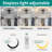 Low-Profile Caged Ceiling Fan Light Kit with Remote Control-443376152
