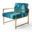 Chaise d'appoint rembourrée Blue Fluid Grind II-1037794395
