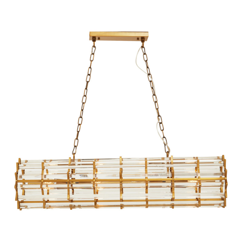 Anabranch 8 - Light Square/Rectangle Pendant, Brass