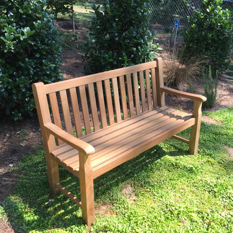 Banc d'extérieur en teck Charleston, Brun, H 39 po x l 60 po x P 25,5 po