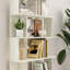 Ensemble de 2 bibliothèques combinées pour économiser de l'espace 55cm plus 80cm de longueur couleur chêne blanc et 4 autres couleurs pour l'option, 2 bibliothèques de groupe en forme de L x 1 + bibliothèque en forme de I x 1-129860155
