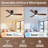 52" 3-blade Solid Wood Led Standard Ceiling Fan With Remote Control And Light Kit Smart App Remote Control-1721536698