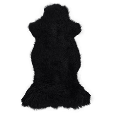 Alicano Solid Colour Sheepskin Hand Woven 55cm X 95cm Area Rug