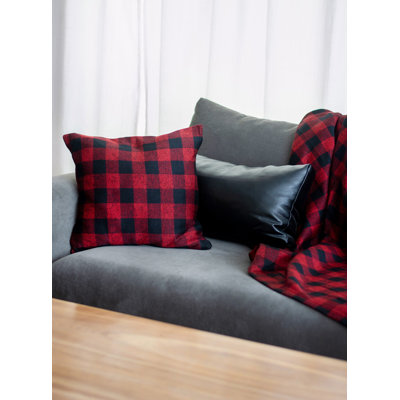 Plaid Reversible Throw Pillow
