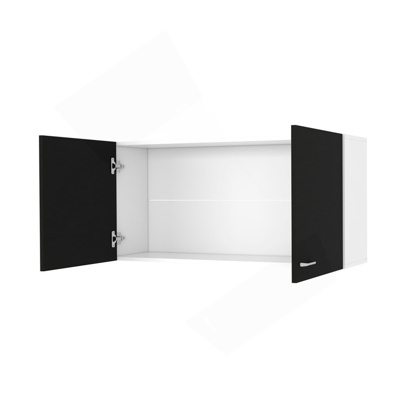 Armoire murale 2 portes Carbon Espresso, Noir