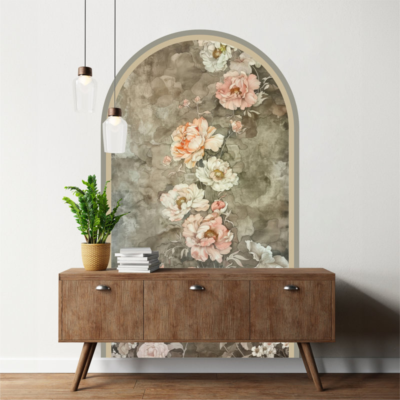 Adhésif décoratif botanique pelez et collez sans dommages, H 85 po x l 48 po