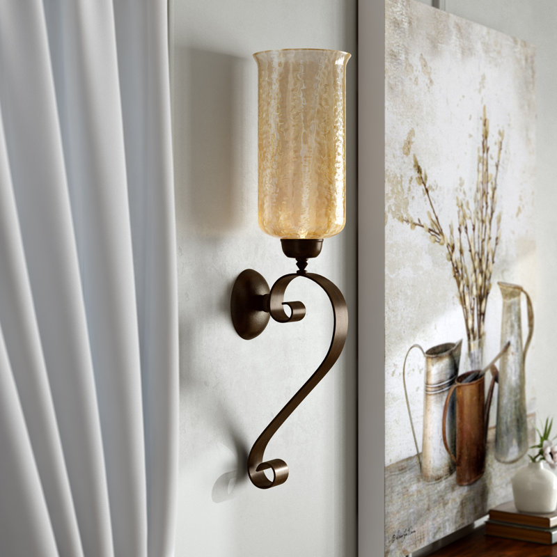 30'' H Metal Wall Wall Sconce with Candle Included