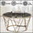 Engineering Stone Glass Top Coffee Table