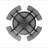 46-Inch Round Picnic Table With Umbrella Hole