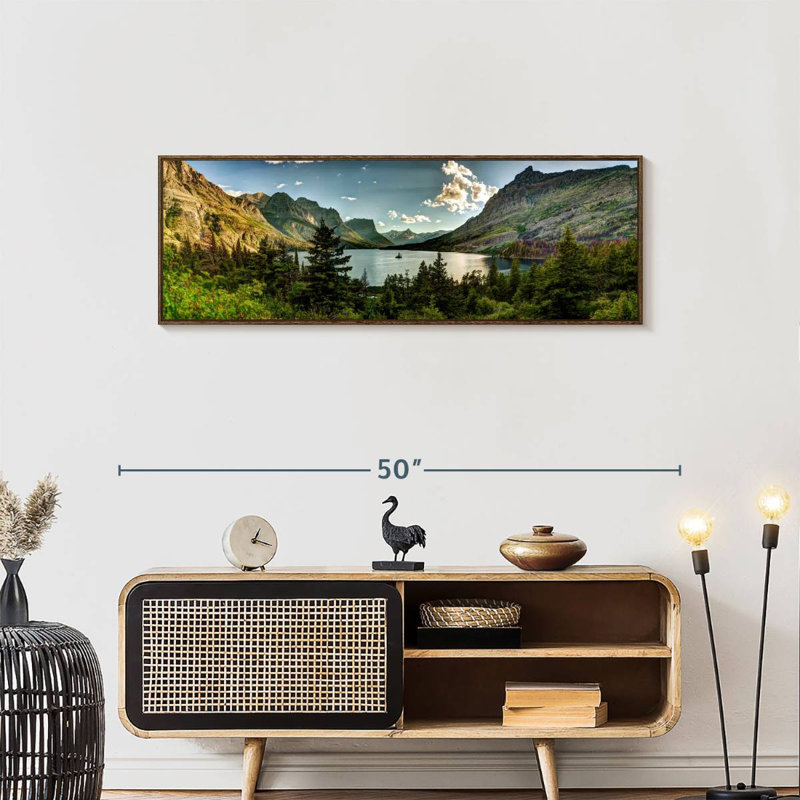 Montana Panorama, 43" X 15", Floating Frame Walnut