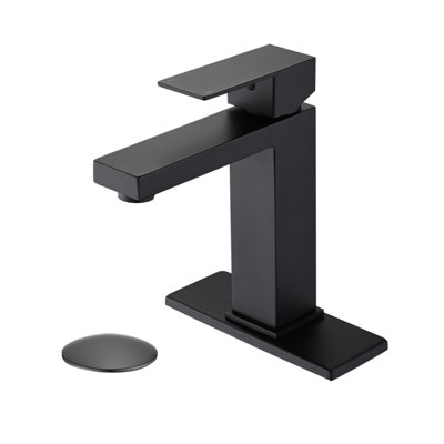 Single-Hole Single-handle Bathroom Faucet with Drain Assembly