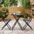 Anshu Iron Table And Folding Chair Set, 2 - Person Round Outdoor Dining Set-1100113453