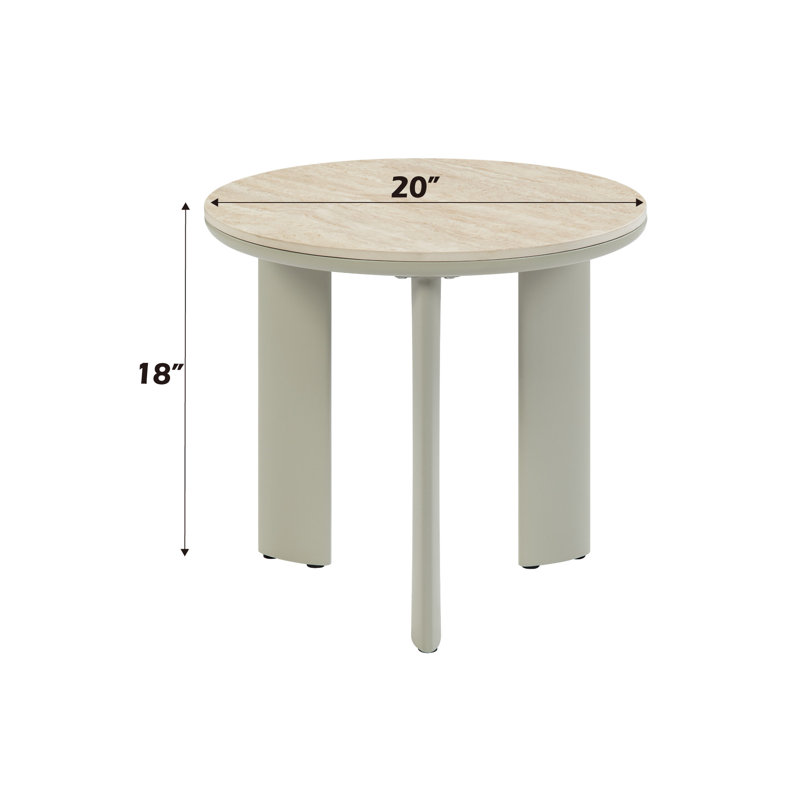 Table de bout en céramique gris moderne - plateau pratique et attrayant pour un look frais