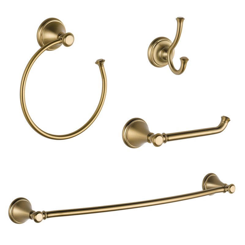 Ensemble de quincaillerie de salle de bain Cassidy ™ Delta 4 pièces, Bronze champagne